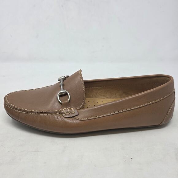 Marc Joseph New York Carter Road Loafers Womens 9 Taupe Leather - Picture 2 of 8